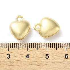 CCBプラスチックペンダント  ハートチャーム  ゴールドカラー  14x11x5.5mm  穴：1.8mm&nbsp;CCB-C001-09C-G