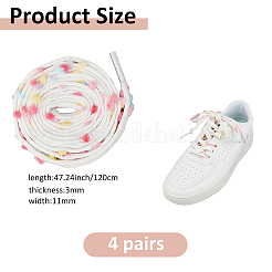 4 par de cordones de algodón con lunares arcoíris&nbsp;FIND-FH0012-03A
