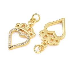 Pendentifs en laiton zircon cubique transparent&nbsp;CU-CBA3D67-05B-G