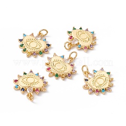 Реечное покрытие латунь микро паве разноцветные подвески из кубического циркония&nbsp;ZIRC-C040-15G