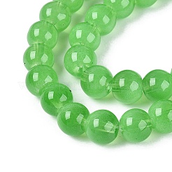 Colliers de perles en verre transparent imitant les yeux de chat&nbsp;GLAA-Q110-01B-08