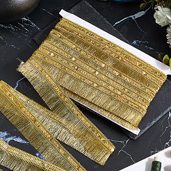 Отделка кружевом с пайетками и кисточками&nbsp;OCOR-WH20003-78A