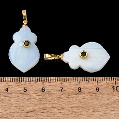 オパールペンダント  真鍮製のマイクロパヴェキュービックジルコニア金具が付いたニンジンチャーム  ゴールドカラー  30x17x8mm  穴：7x4mm&nbsp;G-P628-05G-06