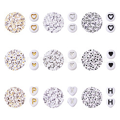 Непрозрачные белые акриловые бусины MACR-CD0001-02