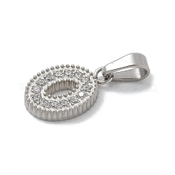 Ionenplattierung (IP) 304 Edelstahl Micro Pave Zirkonia Anhänger&nbsp;STAS-Z107-06P-05