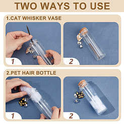 4 шт. 2 стиля прозрачных стеклянных пустых бутылок AJEW-DR00032