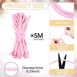 Cordon rond torsadé en polyester de 5 m&nbsp;OCOR-TA0003-90A