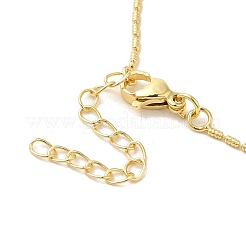 Овальные женские ожерелья с подвеской из латуни и жемчуга с узором Девы Марии NJEW-G082-03C-G