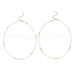 Латунные ожерелья с сердечком и планкой NJEW-JN05389