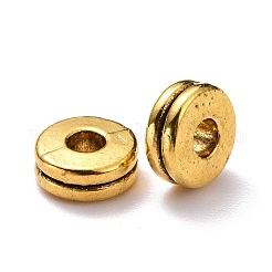 チベット風合金スペーサービーズ  フラットラウンド  カドミウムフリー＆鉛フリー  ミックスカラー  6x2.5mm  穴：2mm&nbsp;TIBEB-ZN60102-01