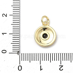 Латунные плоские круглые подвески с микропаве из кубических цирконий&nbsp;KK-C156-24G