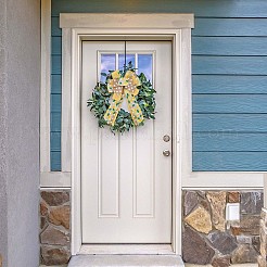 Бант из полиэстера с рисунком лимона и горошка&nbsp;DIY-WH0387-78