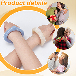 4шт. двухцветные акриловые браслеты&nbsp;BJEW-UN0001-80A