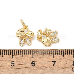 Латунные микропаве прозрачные подвески с фианитом&nbsp;KK-P339-19G