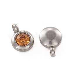 Модные оригинальные цветные подвески из нержавеющей стали марки А со стразами RB-M030-06G