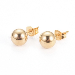 Серьги-гвоздики с шариками из нержавеющей стали 304 EJEW-I236-02