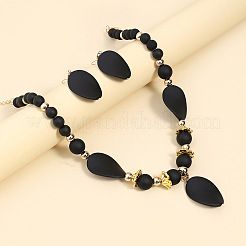 Овальные акриловые подвески на ожерелье и наборы серег-подвесок&nbsp;FS-WG7A368-01