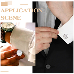 2 стиль латунные запонки из натуральной ракушки FIND-FG0004-92