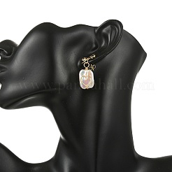 Ohrstecker aus Messing und natürlicher Barockperle (Keshi-Perle)&nbsp;EJEW-JE07097
