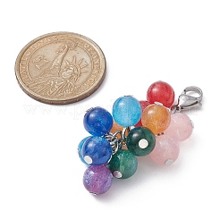 Подвески из бисера с имитацией кошачьего глаза из смолы HJEW-JM01203