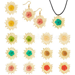 14шт 7 цвета подвески из полупрозрачной смолы&nbsp;RESI-TA0003-40