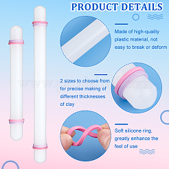 4 шт. 2 вида пластиковой скалки AJEW-OC0005-51