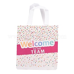 Печатные нетканые многоразовые складные подарочные пакеты для винных бутылок с ручкой ABAG-C012-04C