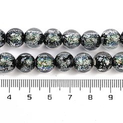 Ручная работа золотой фольги Lampwork бисер пряди&nbsp;LAMP-Q002-01D