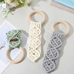 3шт. вешалка для полотенец из хлопчатобумажной нити 3 цветов AJEW-GF0011-75