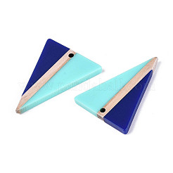 Кулоны из непрозрачной смолы и дерева RESI-T057-66A