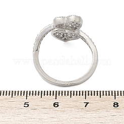 Манжеты из латуни с микро паве кубический цирконий для женщин&nbsp;RJEW-C129-12P