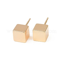 Латунные серьги-гвоздики для женщин EJEW-G441-05C-G