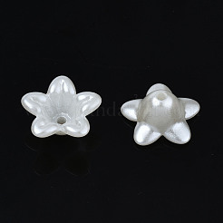 Cappucci di perline di fiori di plastica imitazione perla abs&nbsp;KY-T023-033