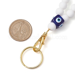 Круглые силиконовые и смоляные бусины сглаза имя карточка ожерелье шнурок&nbsp;NJEW-JN05095-02