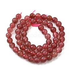 Природного кварца клубники нитей бисера&nbsp;G-L621-B09-6mm