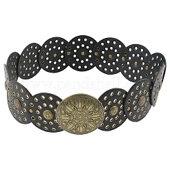 Винтажные полые корсетные ремни из искусственной кожи с дисковыми застежками из сплава&nbsp;AJEW-WH20070-089A