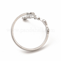 Кольцо-манжета из нержавеющей стали 304 Morning Star с открытым креплением для женщин&nbsp;RJEW-B027-12P