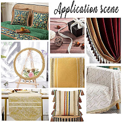 Отделка бахромой из полиэстера&nbsp;OCOR-WH0085-02A