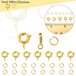 Латунная застежка пружинного кольца KK-FS0001-50G