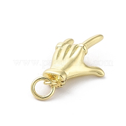 Gestellplattierung Palm Messing Micro Pave Zirkonia Anhänger&nbsp;KK-E102-18G-02