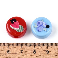 Непрозрачные печатные бусы акриловые OACR-T029-11M