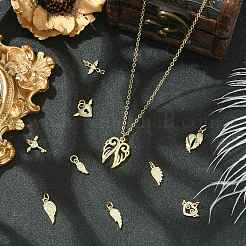 10 шт. 10 стиля латунные подвески с микропаве и кубическим цирконием&nbsp;KK-CJ0003-74