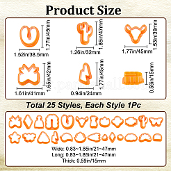 Набор прессованных форм из пластиковой глины TOOL-WH0125-72