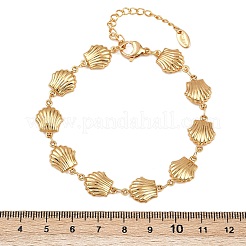 Браслеты-цепочки с изображением морских животных из нержавеющей стали 304 BJEW-D359-15A-G