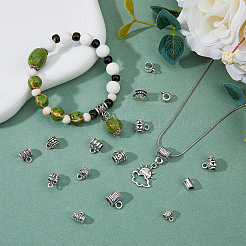 140 шт. 14 стильные тибетские поручни из сплава&nbsp;TIBE-DC0001-13