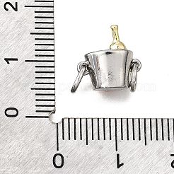 Подвески-коннекторы для ведерка шампанского из латуни с эмалью KK-V007-40GP-01