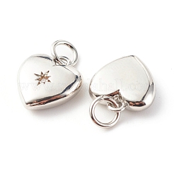 Латунные микропаве прозрачные подвески с фианитом ZIRC-P094-28P-RS