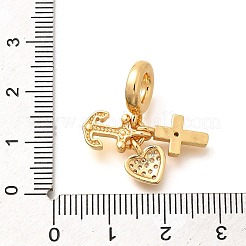 Европейские подвески-шармы с подвесками в виде креста KK-U048-08G