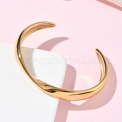 Браслеты-манжеты из нержавеющей стали 304&nbsp;BJEW-B158-05G-01