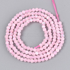 Нити бусин из натурального розового кварца с покрытием цвета AB G-T144-A07-02